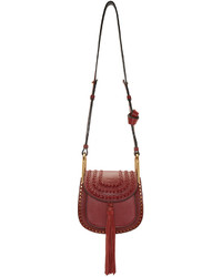 Женская темно-красная кожаная сумка от Chloé
