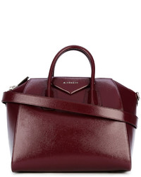 Женская темно-красная кожаная сумка от Givenchy