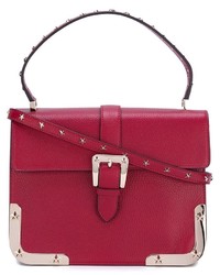 Женская темно-красная кожаная сумка от RED Valentino