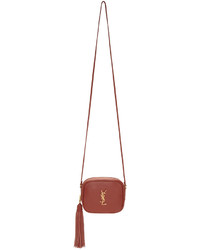 Женская темно-красная кожаная сумка от Saint Laurent