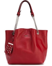 Женская темно-красная кожаная сумка от Tod's