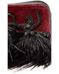 Женская темно-красная кожаная сумка от Marc Jacobs