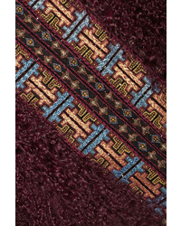 Темно-красная короткая шуба от Etro