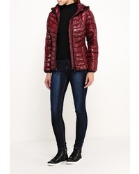 Женская темно-красная куртка-пуховик от Grishko