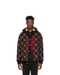 Мужская темно-красная куртка-пуховик от Gucci
