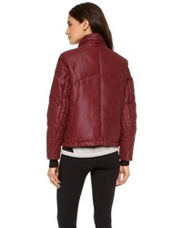 Женская темно-красная куртка-пуховик от Helmut Lang