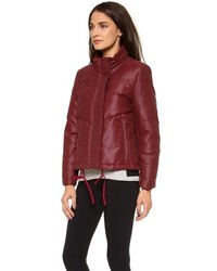 Женская темно-красная куртка-пуховик от Helmut Lang