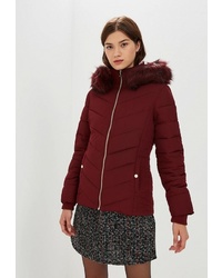 Женская темно-красная куртка-пуховик от Miss Selfridge