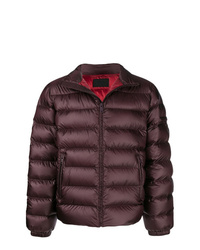 Мужская темно-красная куртка-пуховик от Prada