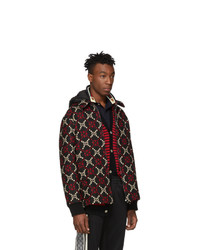 Мужская темно-красная куртка-пуховик от Gucci