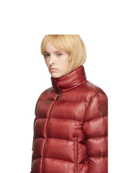 Женская темно-красная куртка-пуховик от Moncler