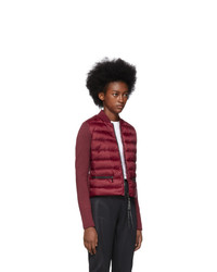 Женская темно-красная куртка-пуховик от Moncler