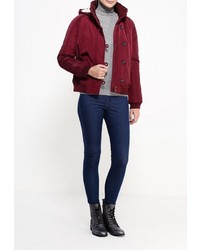 Женская темно-красная куртка-пуховик от SPRINGFIELD