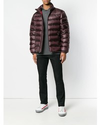 Мужская темно-красная куртка-пуховик от Prada