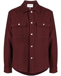 Мужская темно-красная куртка-рубашка от Frame