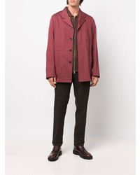 Мужская темно-красная куртка-рубашка от Bally