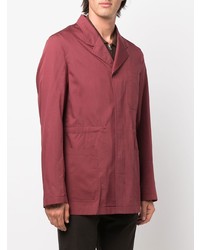 Мужская темно-красная куртка-рубашка от Bally