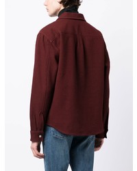 Мужская темно-красная куртка-рубашка от Frame