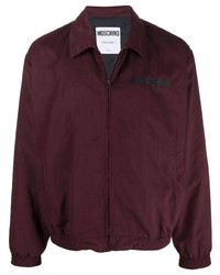 Темно-красная куртка харрингтон от Moschino