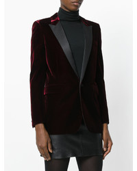 Женская темно-красная куртка от Saint Laurent