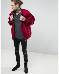 Мужская темно-красная куртка от Reclaimed Vintage