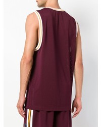 Мужская темно-красная майка с принтом от Alexander Wang