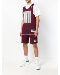 Мужская темно-красная майка с принтом от Alexander Wang