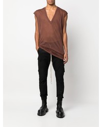 Мужская темно-красная майка от Rick Owens