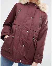 Женская темно-красная парка от Asos