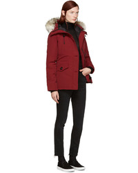 Женская темно-красная парка от Canada Goose