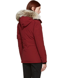 Женская темно-красная парка от Canada Goose