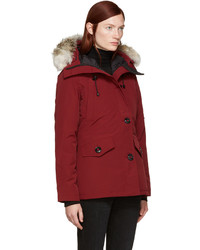 Женская темно-красная парка от Canada Goose