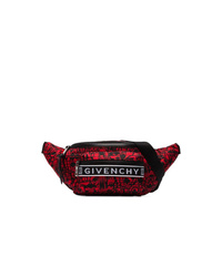 Мужская темно-красная поясная сумка от Givenchy