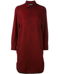 Женская темно-красная рубашка в шотландскую клетку от Dsquared2