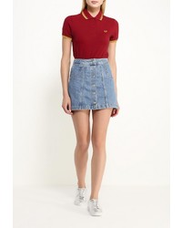 Женская темно-красная рубашка поло от Fred Perry