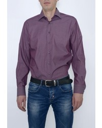 Мужская темно-красная рубашка с длинным рукавом от Eterna