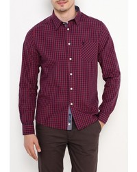 Мужская темно-красная рубашка с длинным рукавом от Frank NY