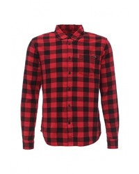 Мужская темно-красная рубашка с длинным рукавом от Fresh Brand