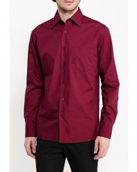 Мужская темно-красная рубашка с длинным рукавом от GREG