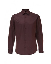 Мужская темно-красная рубашка с длинным рукавом от GREG