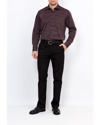 Мужская темно-красная рубашка с длинным рукавом от GREG