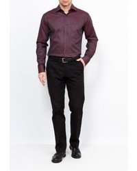 Мужская темно-красная рубашка с длинным рукавом от GREG