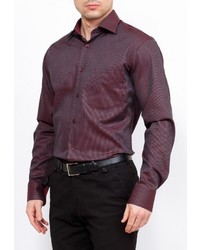 Мужская темно-красная рубашка с длинным рукавом от GREG