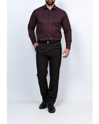 Мужская темно-красная рубашка с длинным рукавом от GREG