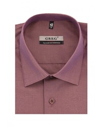 Мужская темно-красная рубашка с длинным рукавом от GREG