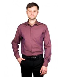 Мужская темно-красная рубашка с длинным рукавом от GREG