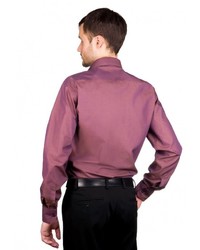 Мужская темно-красная рубашка с длинным рукавом от GREG