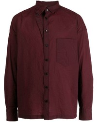 Мужская темно-красная рубашка с длинным рукавом от Kolor