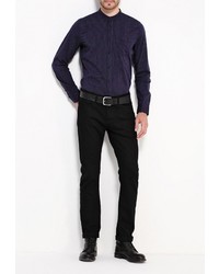 Мужская темно-красная рубашка с длинным рукавом от Sisley