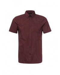 Мужская темно-красная рубашка с коротким рукавом от Burton Menswear London